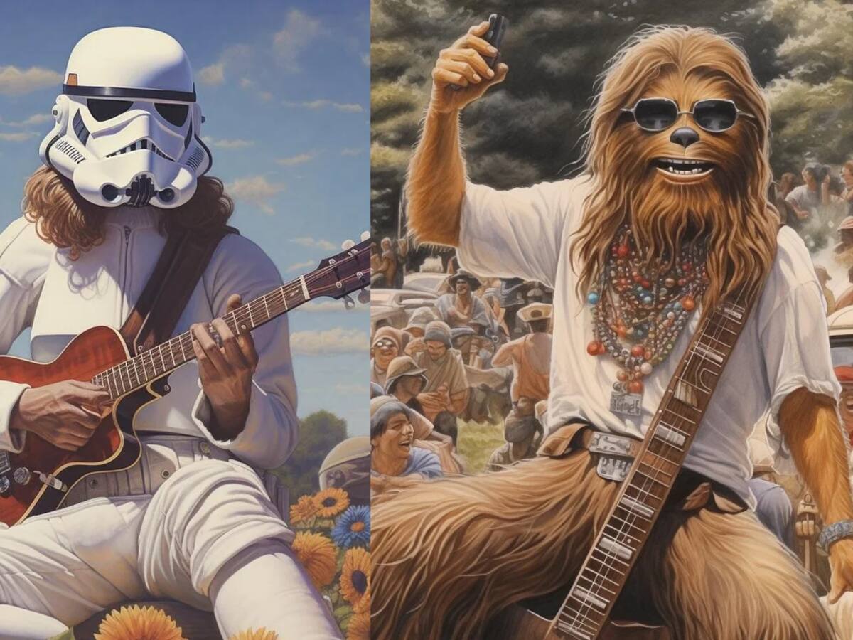 Star Wars: Así se verían los personajes en Woodstock como hippies, según inteligencia artificial