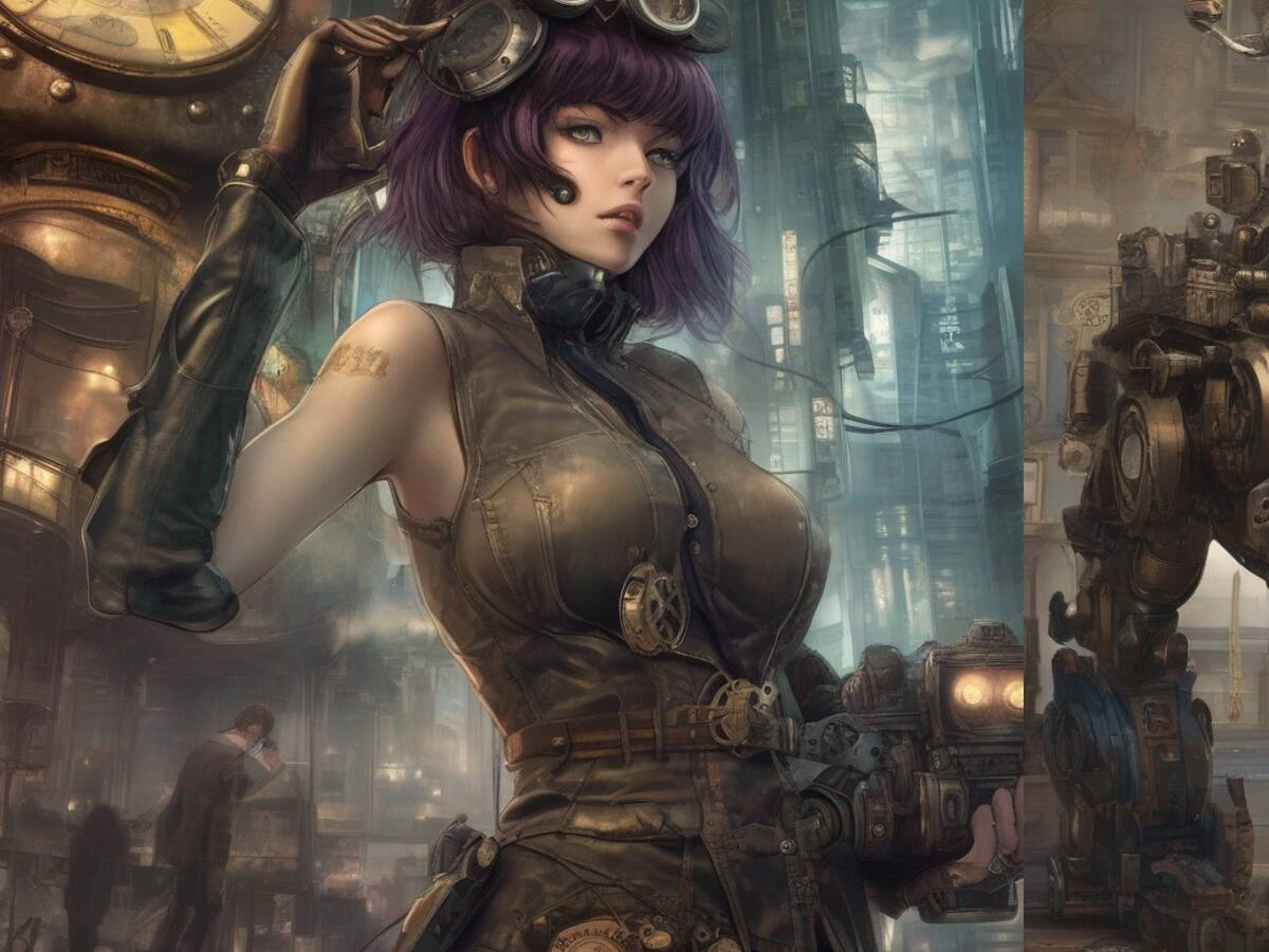 Así se vería "Ghost in the Shell" en versión steampunk según una inteligencia artificial