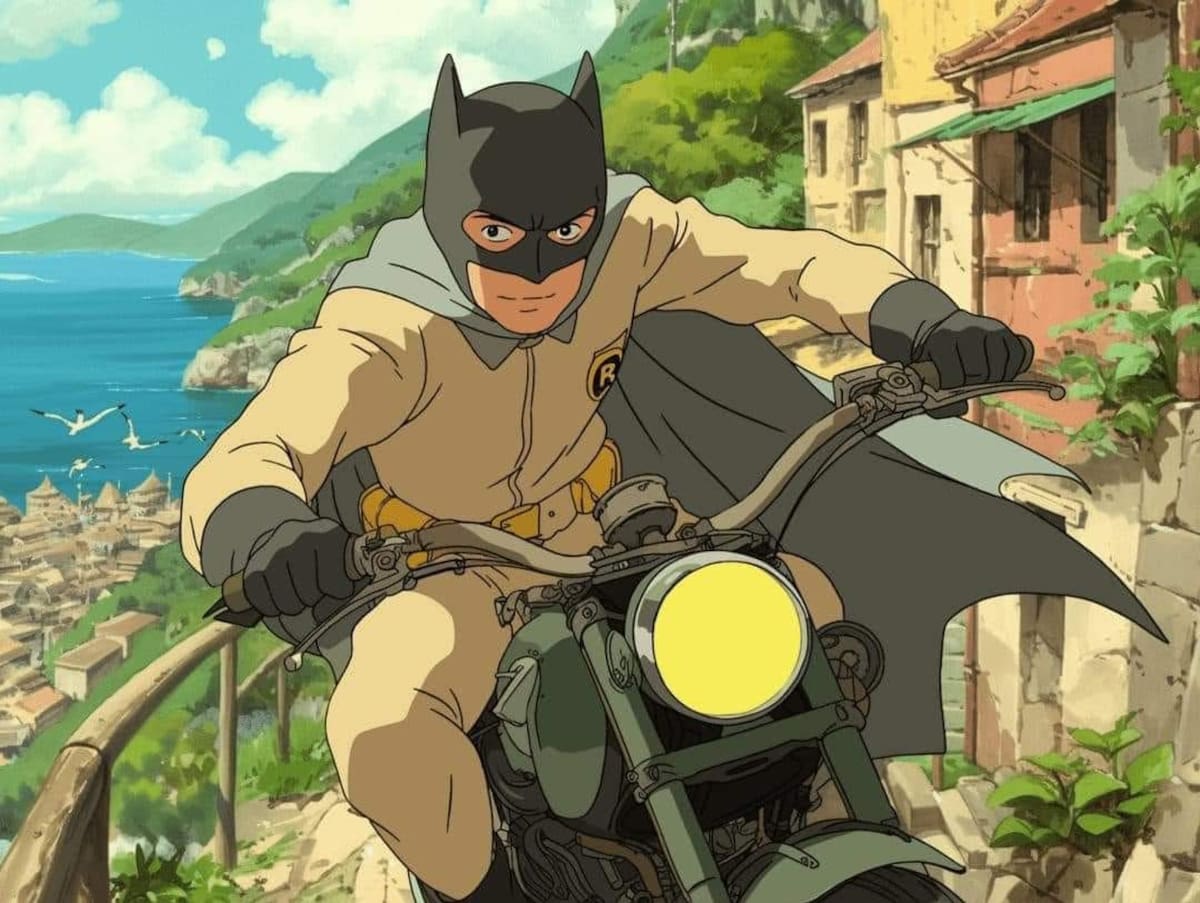 Batman en estilo Ghibli según una IA