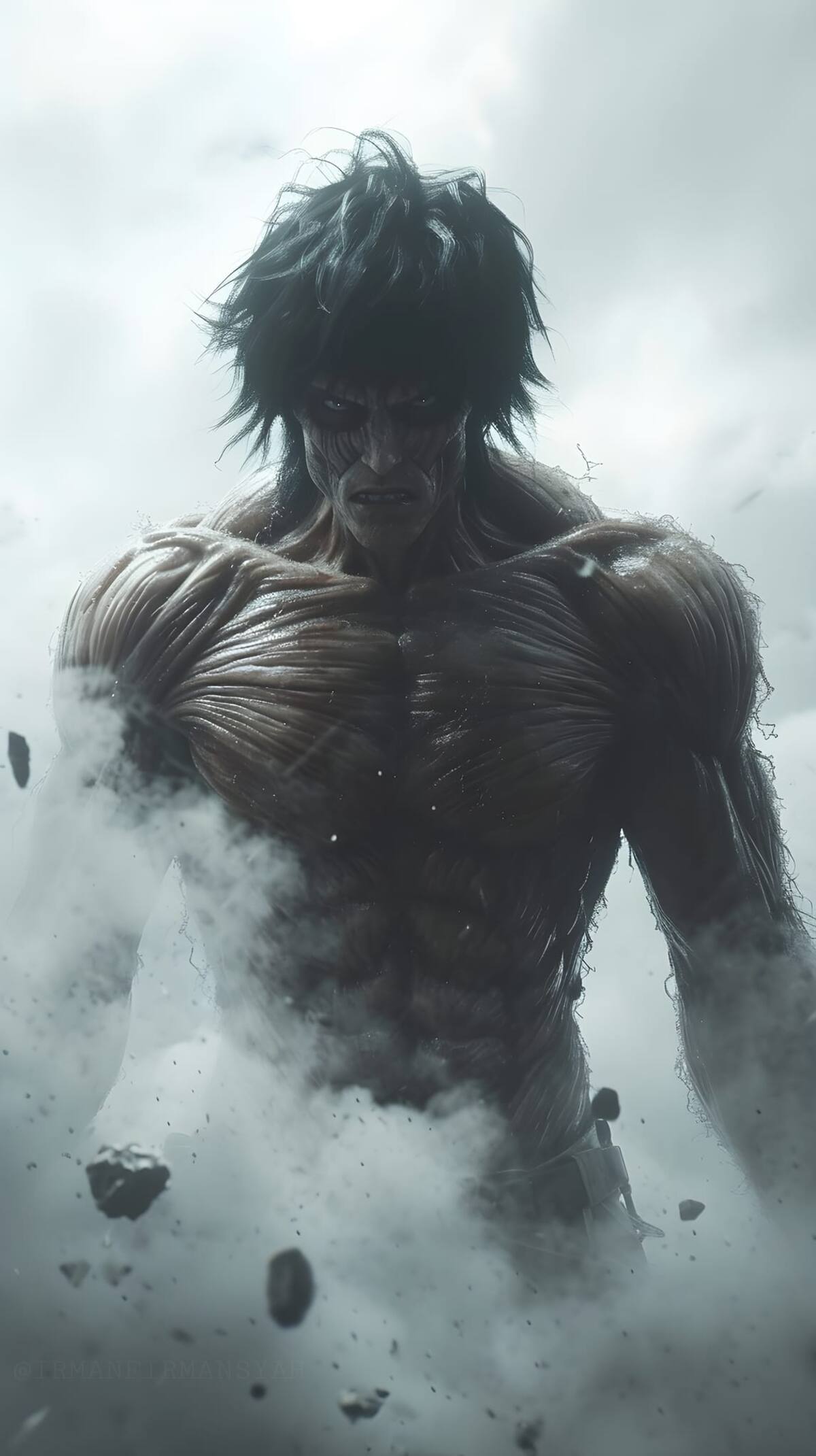 El titán en SNK en la vida real según una IA