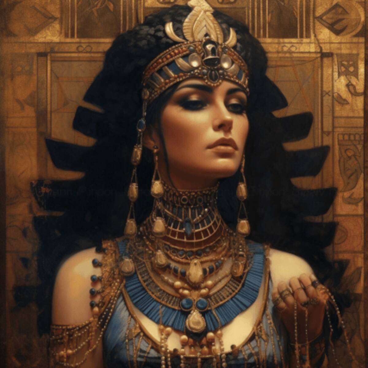 Cleopatra recreada en un estilo gótico por la Inteligencia Artificial de Midjourney te sorprenderá