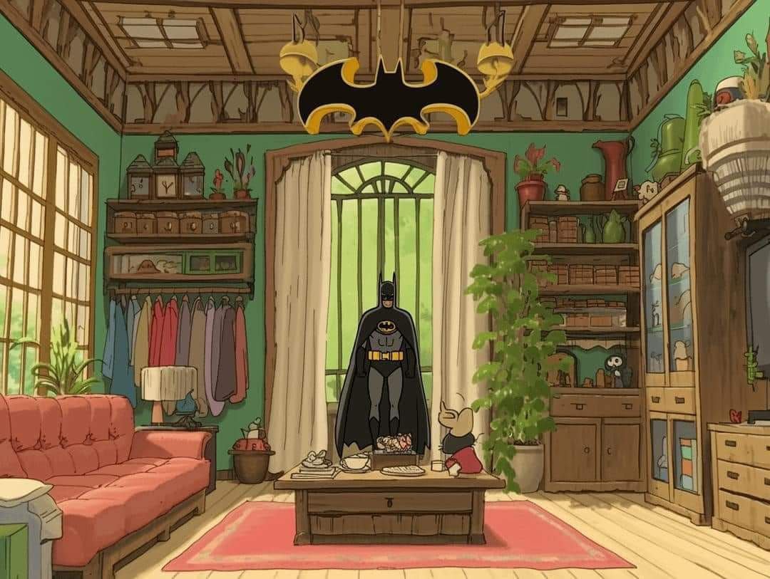 Batman en estilo Ghibli según una IA