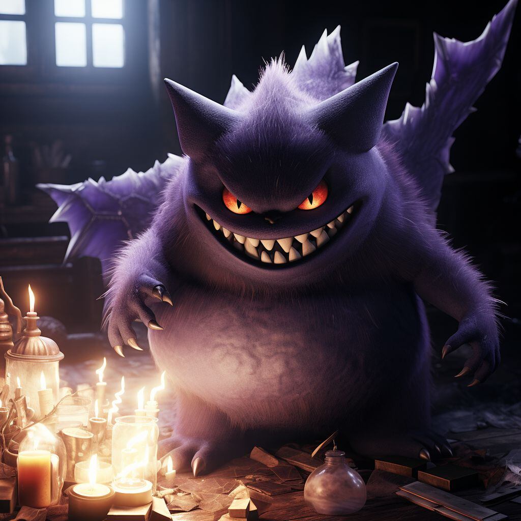Pokémon.  Gengar.  Inteligencia artificial