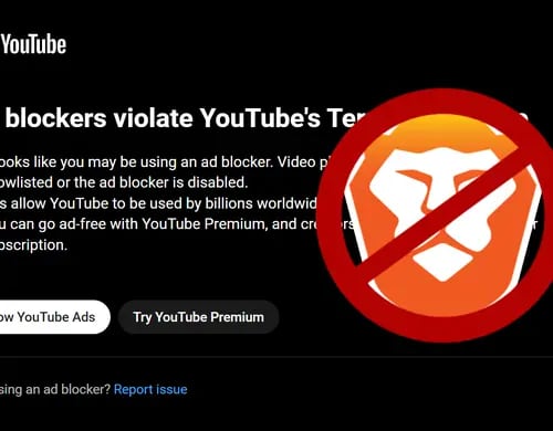 YouTube bloquea al navegador Brave