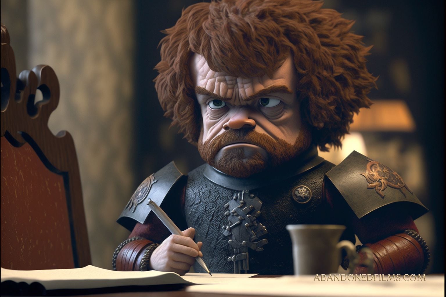 Tyrion Lannister en estilo pixar según una IA