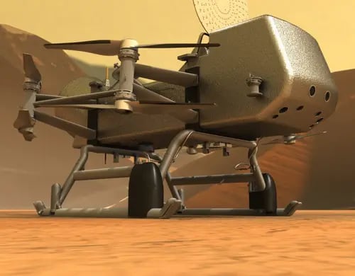 Dragonfly: la nave del tamaño de un auto que explorará la luna más grande de Saturno